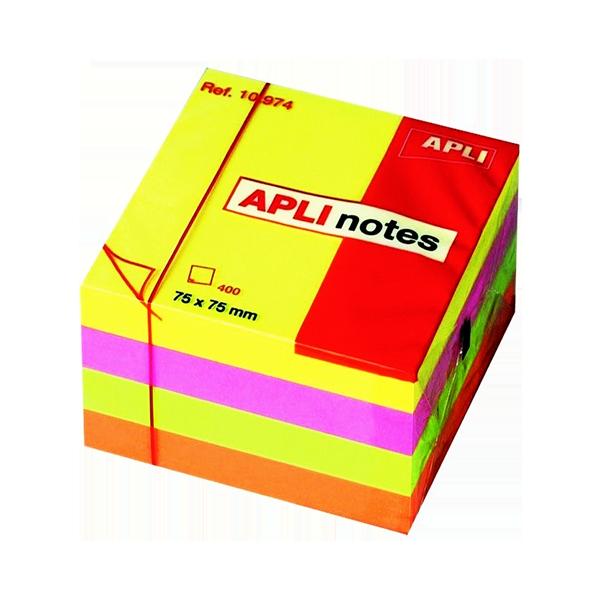 POST IT 75*75 4 COULEURS ASSORTIES APLI/AO418082