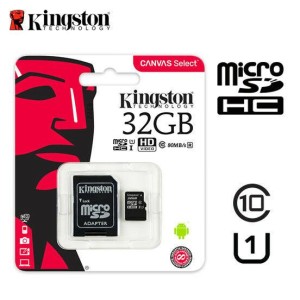 CARTE MEMOIRE MICRO SD KINGSTON 32GB AVEC ADAPTEUR