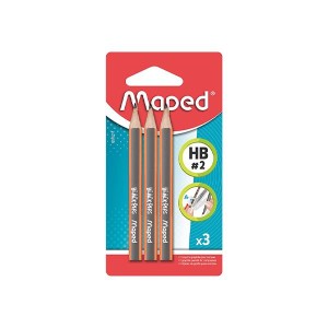 CRAYON GRAPHITE MINI BLACK PEPS HB MAPED (BLISTER DE 3)