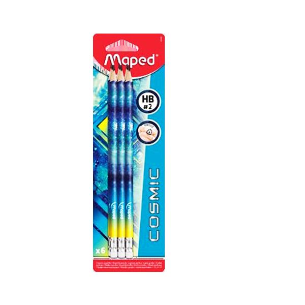 CRAYON MAPED AVEC GOMME HB COSMIC TEENS