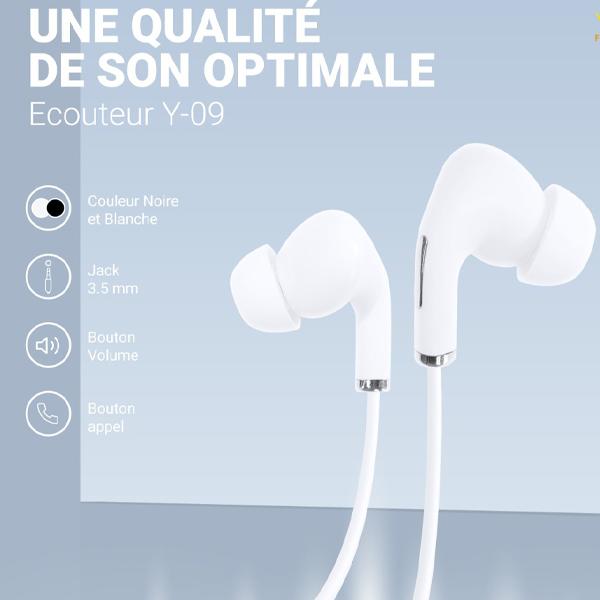 ECOUTEUR FILAIRE FLY FLYACC0015 BLANC Y-09
