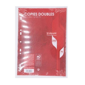 COPIE DOUBLE A4 PERFORÉES 200P 70G CALLIGRAPHE/ ECOLIER