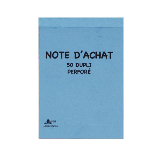 NOTE DACHAT LOCAL