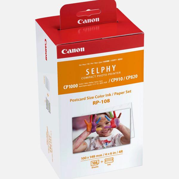 PAPIER IMPRIMANTE CANON SELPHY CP 1000BK RP-108N