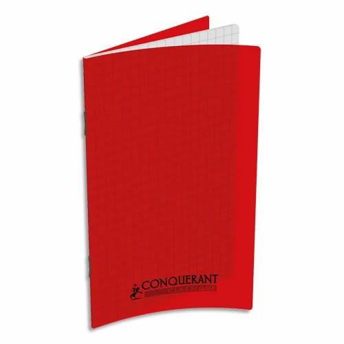 CAHIER 24*32 96P SEYES 90G POLYPRO CONQUERANT ROUGE