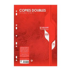 COPIE DOUBLE CALLIGRAPHE 200P 70G SEYES PERFOREES