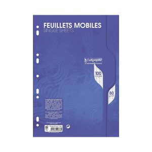 FEUILLE MOBILE A4 100P 80G CALLIGRAPHE 2376C