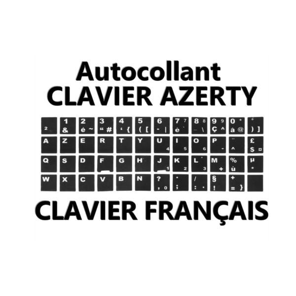 AUTOCOLLANT POUR TOUCHE CLAVIER AZERY NOIR