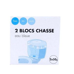 BLOC WC EAU BLEUE 2X50G