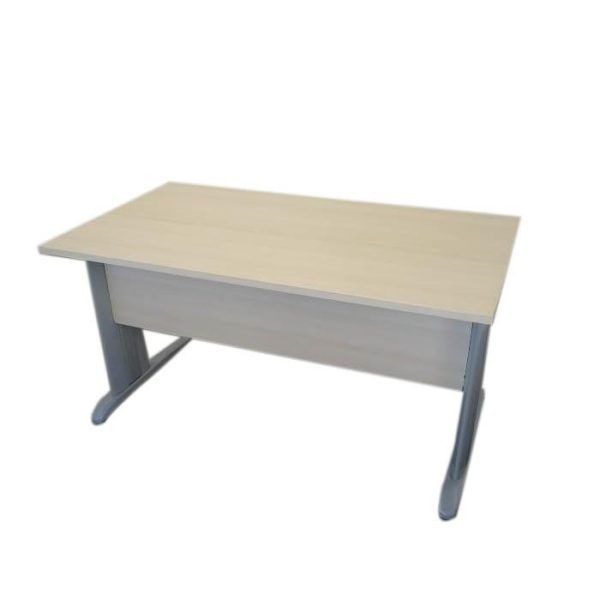 BUREAU MELAMINE PIED METALLIQUE MTC1260 1200*600*750 BEECH /MT