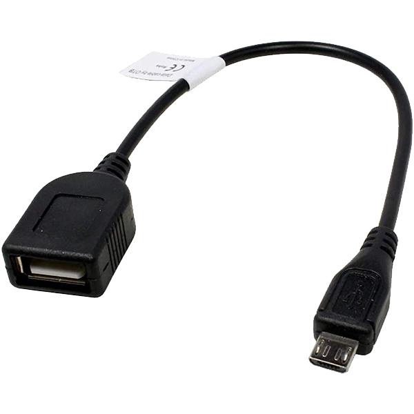CABLE OTG MICRO-USB MALE A USB FEMELLE 15CM