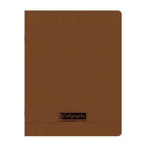 CAHIER CALLIGRAPHE PP 17*22 96P MARRON