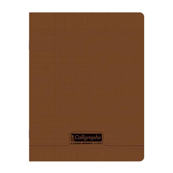 CAHIER CALLIGRAPHE PP 17*22 96P MARRON