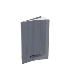 CAHIER CONQUÉRANT PP 17*22 96P SEYES 90G GRIS