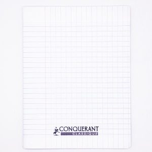 CAHIER CONQUÉRANT PP 17*22 96P SEYES 90G TRANSPARENT