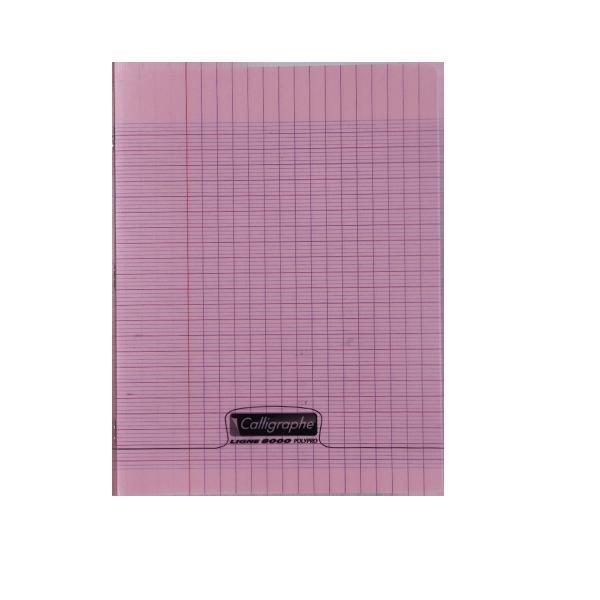 CAHIER CALLIGRAPHE PP 17*22 96P 90G ROSE