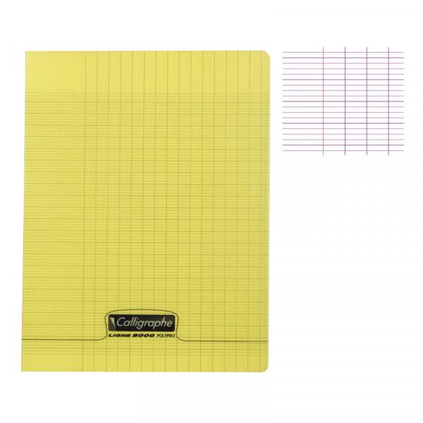 CAHIER CALLIGRAPHE PP 17*22 192P 90G JAUNE