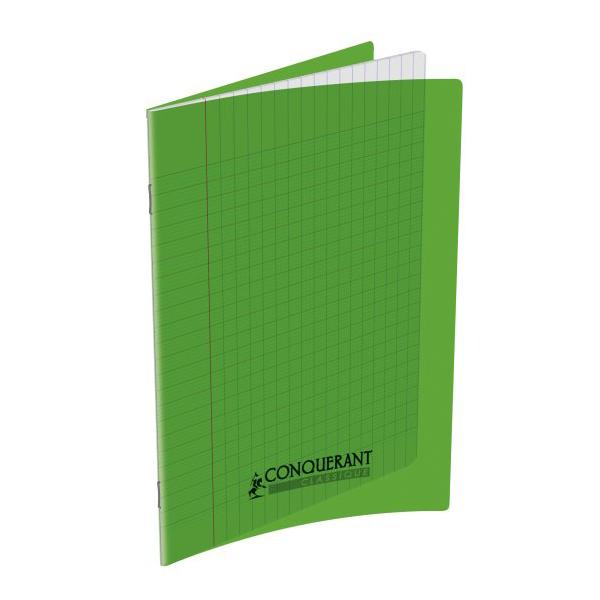CAHIER 17*22 48P SEYES 90G POLYPRO CONQUERANT VERT