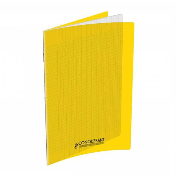 CAHIER 17*22 48P SEYES 90G POLYPRO CONQUERANT JAUNE