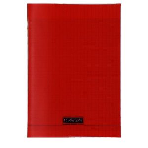 CAHIER CALLIGRAPHE PP A4 96P 90G ROUGE