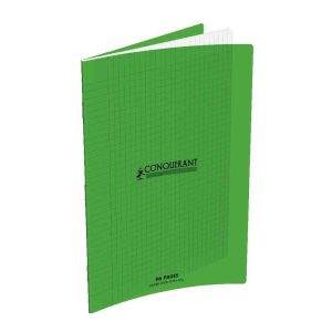 CAHIER CONQUÉRANT PP 24*32 96P SEYES 90G VERT