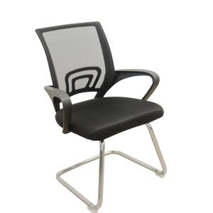 CHAISE VISITEUR DOS FILET NOIR BPV-8046