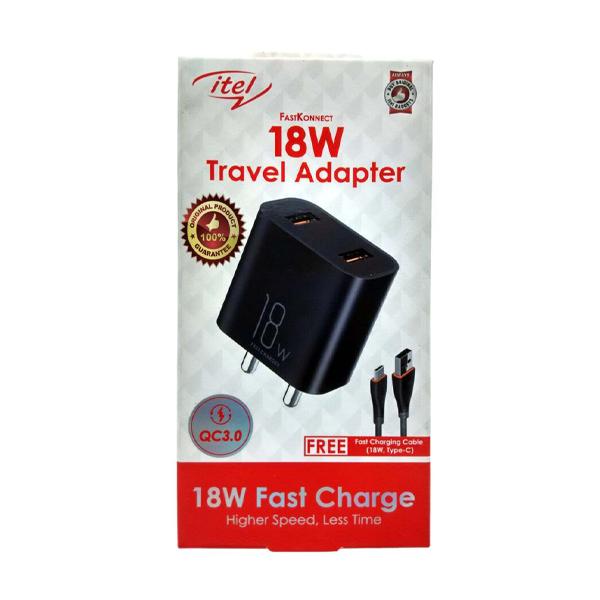 CHARGEUR ITEL QC3.0 18W FAST CHARGE