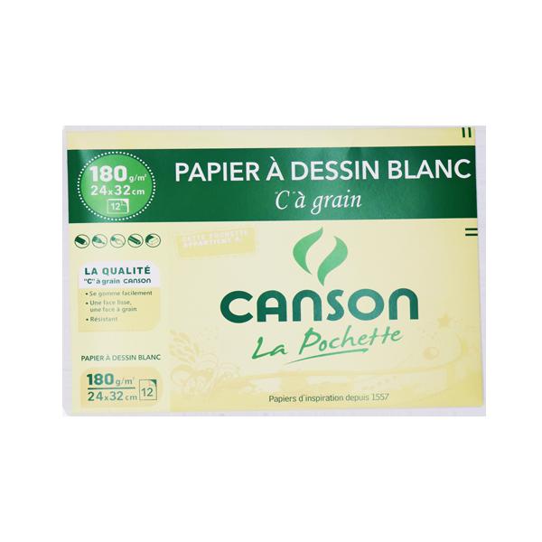 POCHETTE DESSIN CANSON BLANC 180G