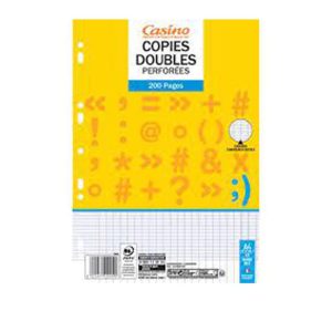 COPIE DOUBLE PERFORÉE A4 200P ALADIN ARTIS