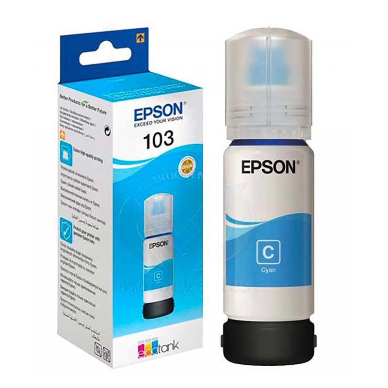 FLACON D'ENCRE EPSON 103 ECO TANK L380 65ML CYAN