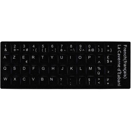 AUTOCOLLANT POUR TOUCHE CLAVIER AZERY NOIR