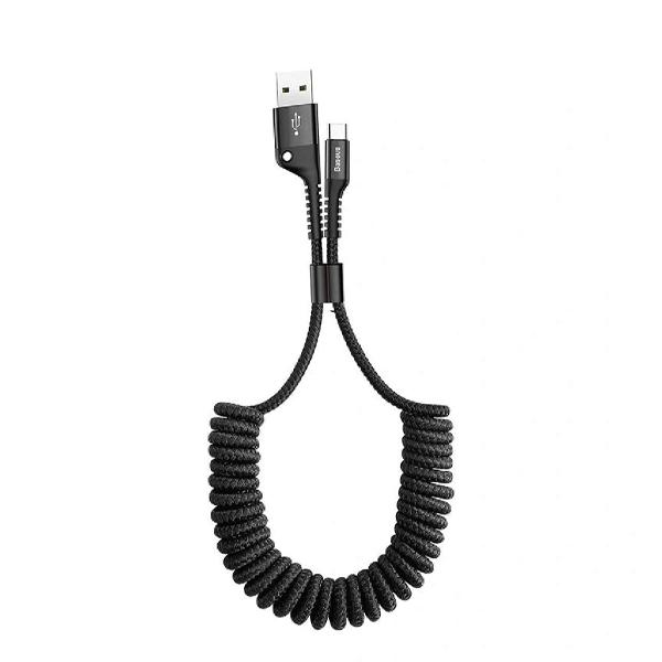 BASEUS CABLE USB TO TYPE C FISH EYE SPRING NOIR