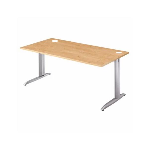 BUREAU MELAMINE PIED METALLIQUE MTC1460 1400*600*750 BEECH /MT