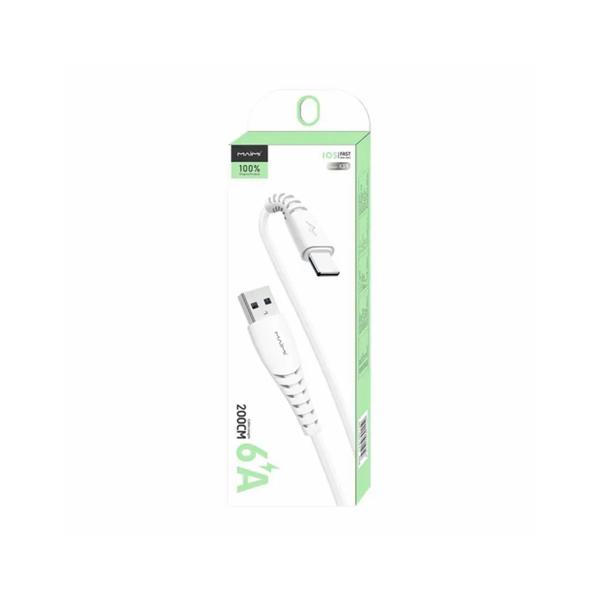 CÂBLE USB TYPE MICRO MAIMI 6A 2M BLANC - X39 MICRO1