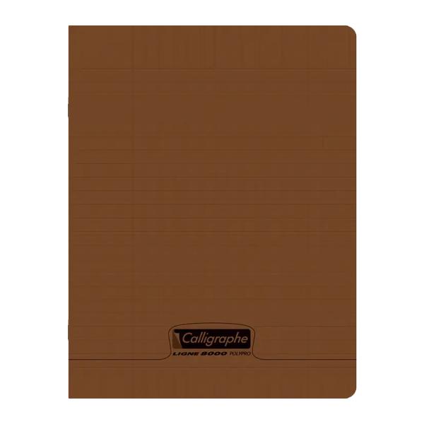 CAHIER CALLIGRAPHE PP 17*22 192P MARRON