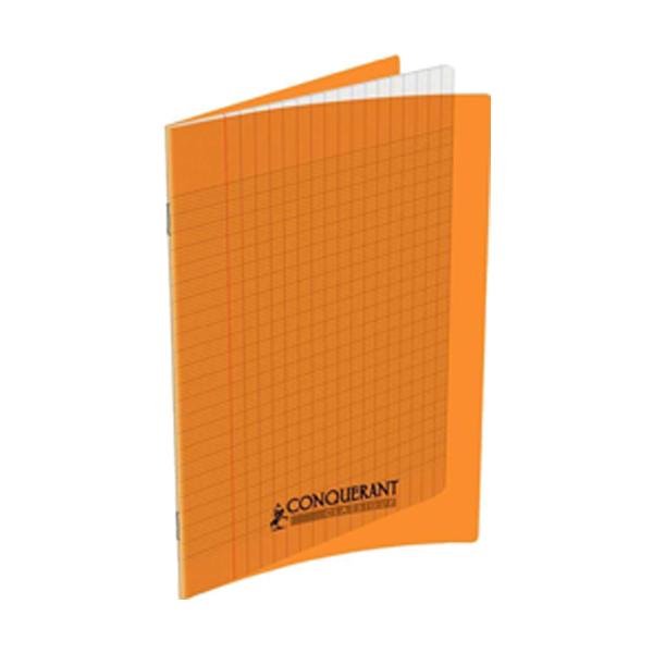 CAHIER CONQUÉRANT PP 17*22 96P SEYES 90G ORANGE