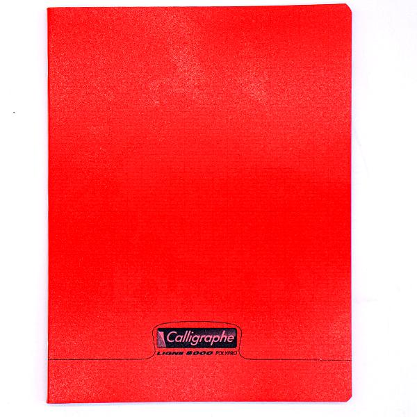 CAHIER CALLIGRAPHE PP 17*22 96P 90G ROUGE