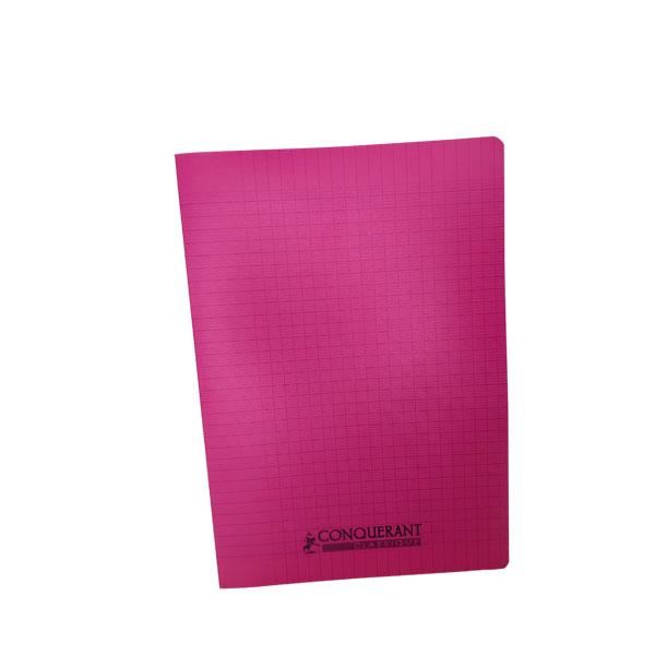 CAHIER A4 96P SEYES 90G PP CONQUERANT ROSE