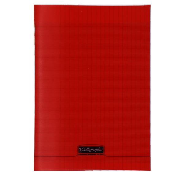 CAHIER CALLIGRAPHE PP A4 96P 90G ROUGE