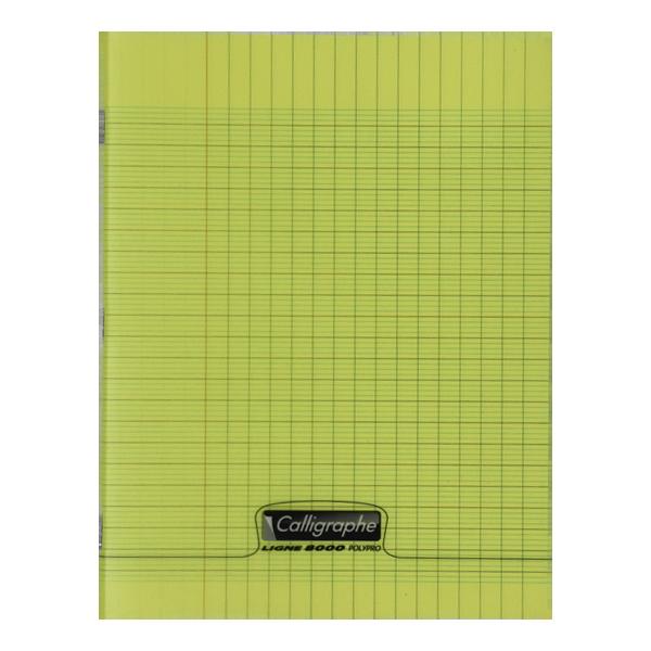 CAHIER CALLIGRAPHE PP 17*22 96P JAUNE