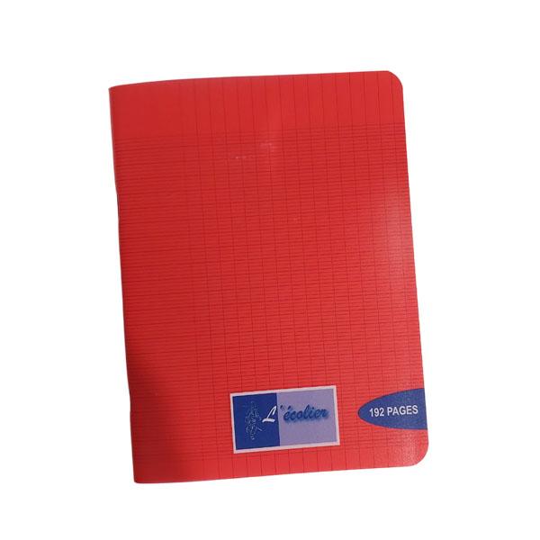 CAHIER ECOLIER 17*22 POLYPRO 192P 70G ROUGE R/44629