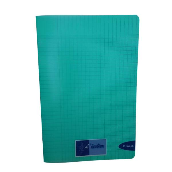 CAHIER ECOLIER A4 POLYPRO 96P 70G VERT R/44642