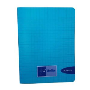 CAHIER ECOLIER 17*22 POLYPRO 96P 70G BLEU R/44622