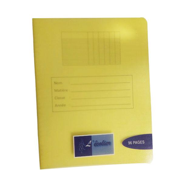 CAHIER ECOLIER 17*22 POLYPRO 96P 70G JAUNE R/44621