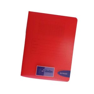 CAHIER ECOLIER 17*22 POLYPRO 96P 70G ROUGE R/44623