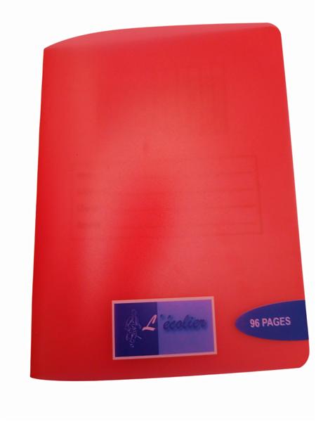 CAHIER ECRITURE ECOLIER POLYPRO 02 LIGNES 90G ROUGE