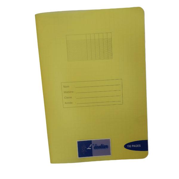 CAHIER ECOLIER A4 POLYPRO 192P 90G JAUNE R/44562