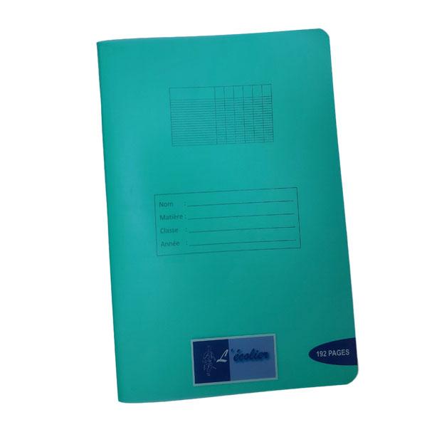 CAHIER ECOLIER A4 POLYPRO 192P 90G VERT R/44567