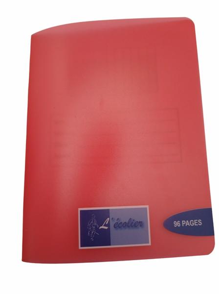 CAHIER 17*22 96P 90G POLYPRO ECOLIER ROUGE R/44516