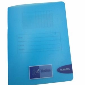 CAHIER 17*22 96P 90G POLYPRO ECOLIER BLEU R/44515